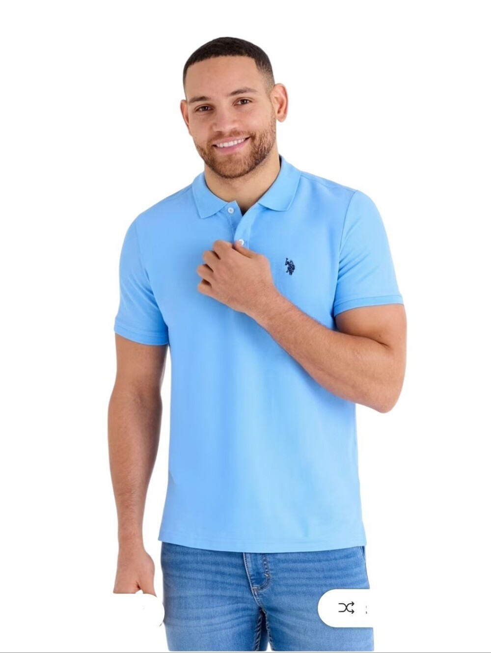 Polo Ralph Lauren Mens Performance Polo Shirt In Blue Coast
